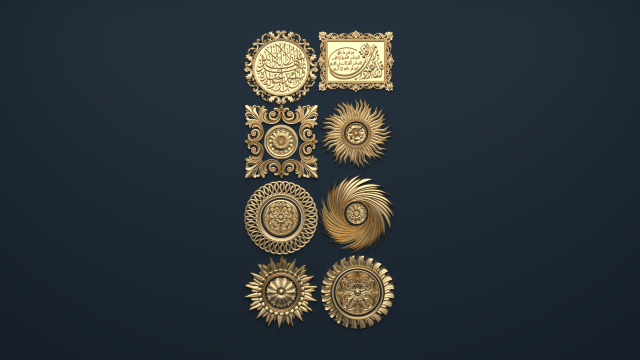 collection of mirrors Modello 3D .c4d .max .obj .3ds .fbx .stl .blend 