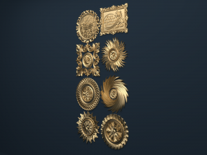 collection of mirrors Modello 3D