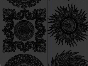 collection of mirrors Modello 3D