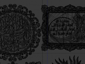 collection of mirrors Modello 3D