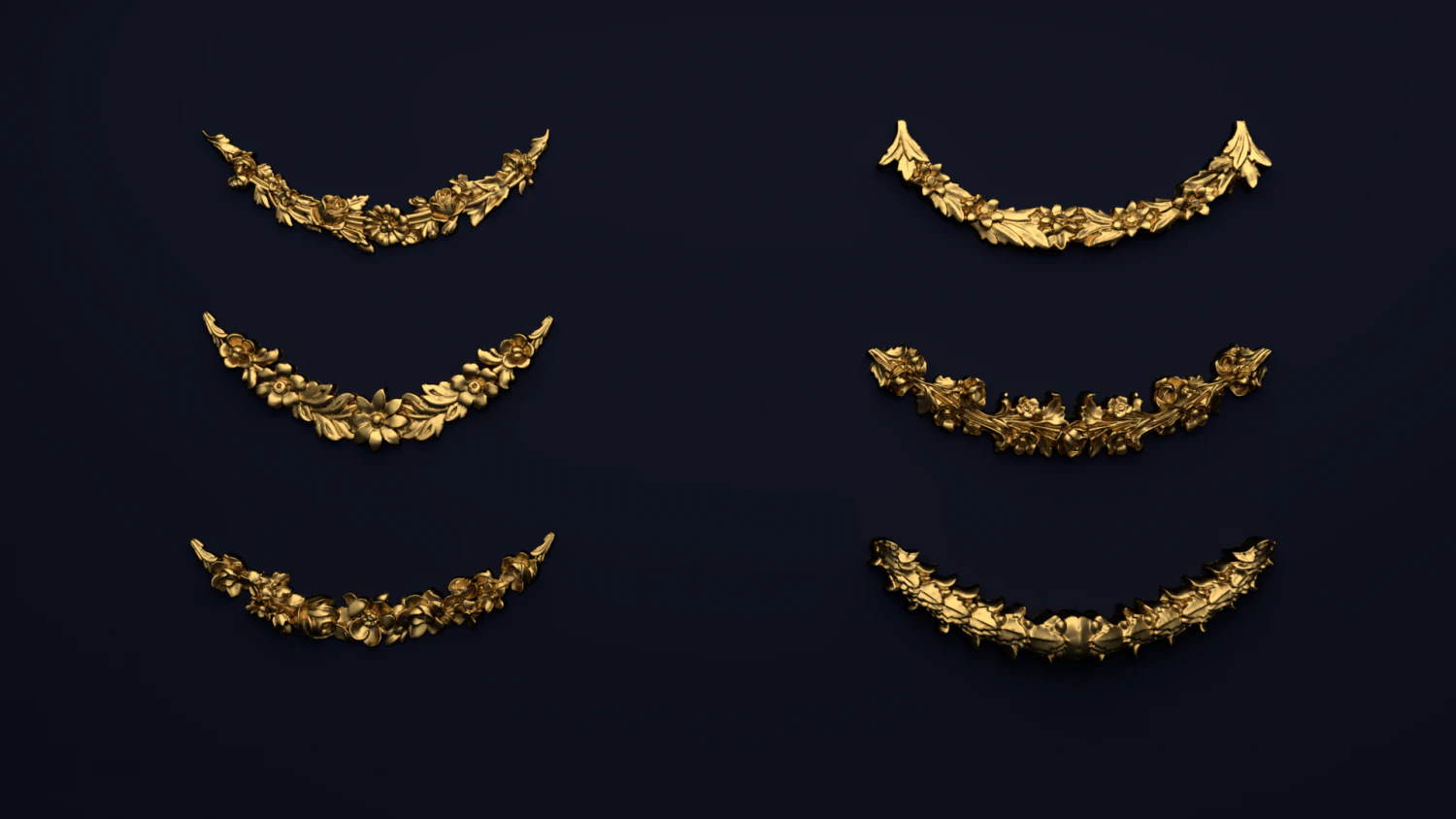 classic decor ornament v-09 3D Model .c4d .max .obj .3ds .fbx .stl .blend