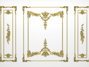 plaster decorative frame 04 Modelo 3D