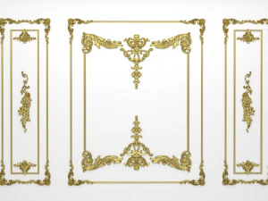 石膏装饰框04 3D 模型