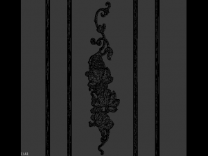 plaster decorative frame 04 3D Model