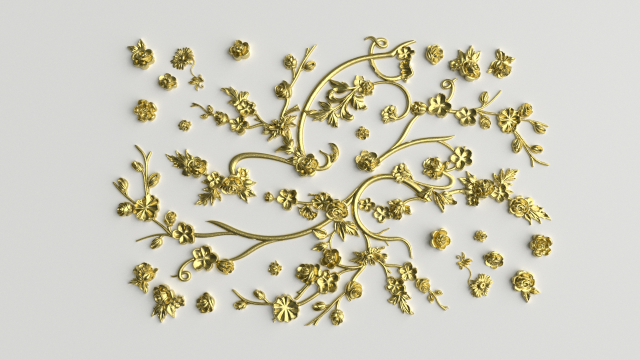 classic decor ornament v-11 3D Модель .c4d .max .obj .3ds .fbx .stl .blend 