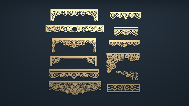 collection of curtain accessories 01 3D-Modell .c4d .max .obj .3ds .fbx .stl .blend 