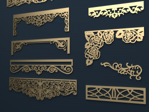 collection of curtain accessories 01 3D-Modell