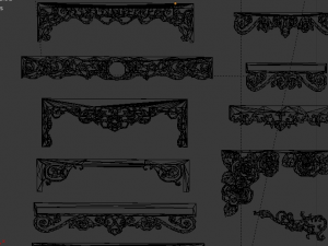 collection of curtain accessories 01 3D-Modell