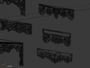 collection of curtain accessories 01 3D-Modell