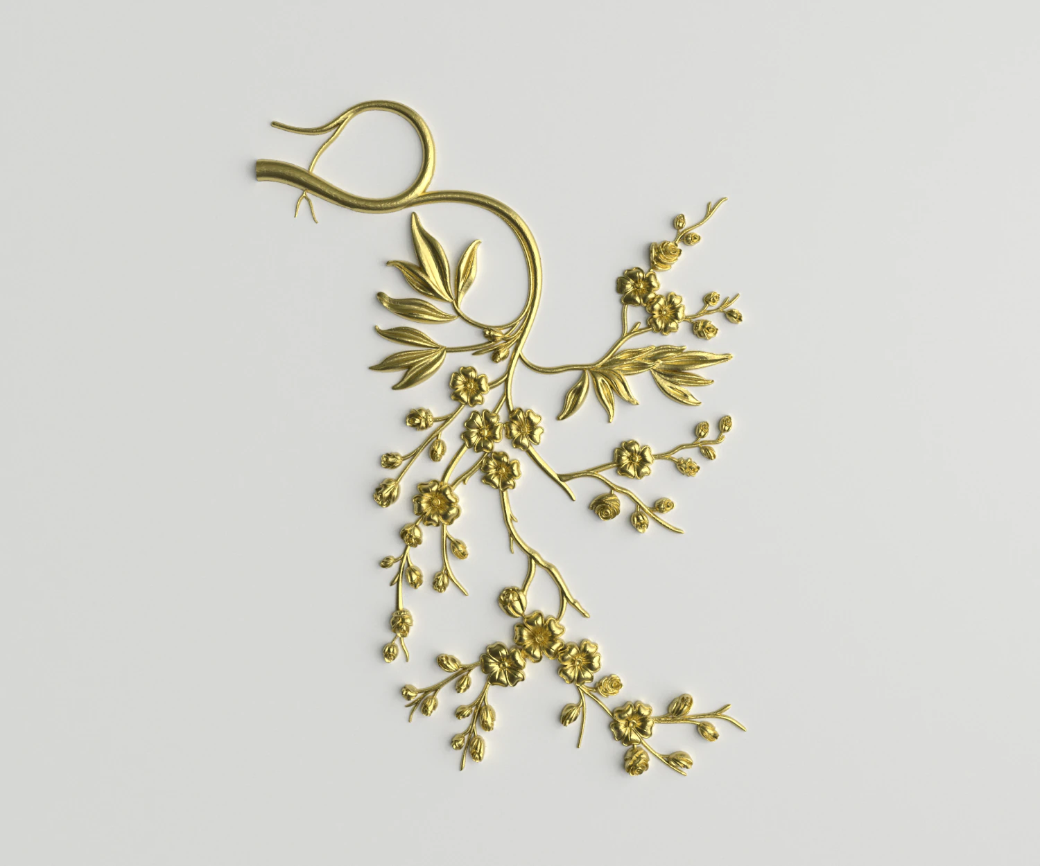 classic decor ornament v-12 3D Model .c4d .max .obj .3ds .fbx .stl .blend