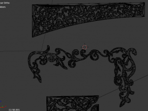 collection of curtain accessories 02 Modello 3D