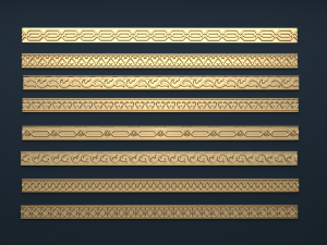 8 decorative onlays collection 3D 모델