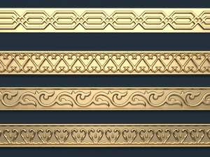 8 decorative onlays collection 3D 模型