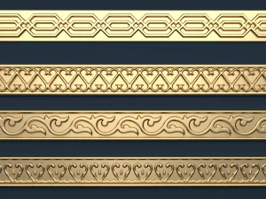 8 decorative onlays collection 3D Model