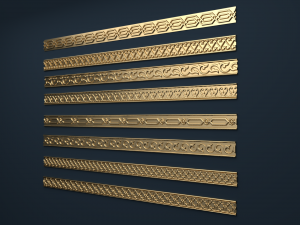 8 decorative onlays collection 3D 模型