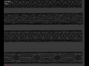 8 decorative onlays collection 3D 模型