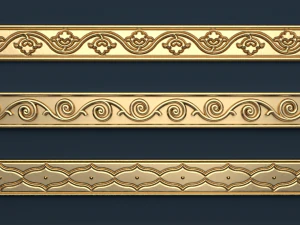 6 decorative onlays collection 3D Model