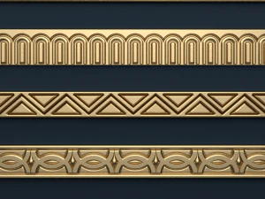 6 decorative onlays collection 3D Model