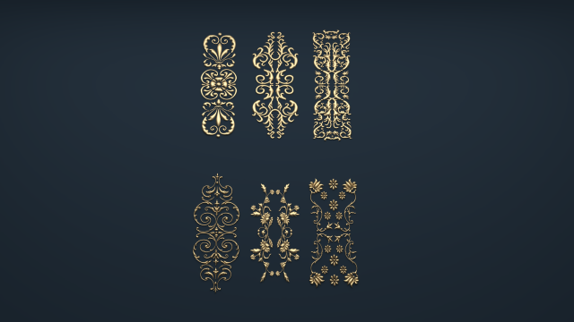 collection carved decor 01 Modello 3D .c4d .max .obj .3ds .fbx .stl .blend 