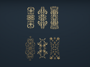 collection carved decor 01 3D 모델
