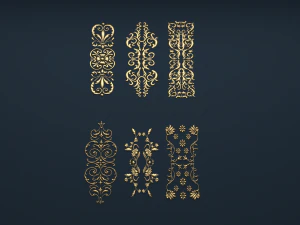 collectie gesneden decor 01 3D Model