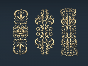 collection carved decor 01 Modello 3D