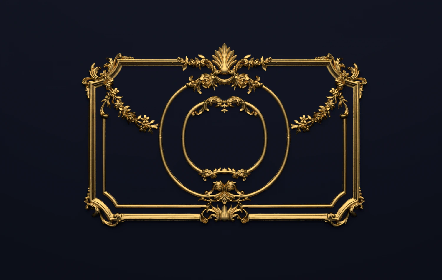 classic decor ornament v-16 3D Model .c4d .max .obj .3ds .fbx .stl .blend
