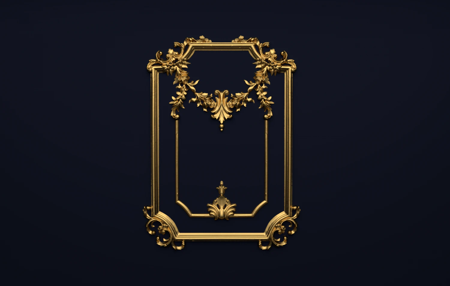 classic decor ornament v-17 3D Model .c4d .max .obj .3ds .fbx .stl .blend