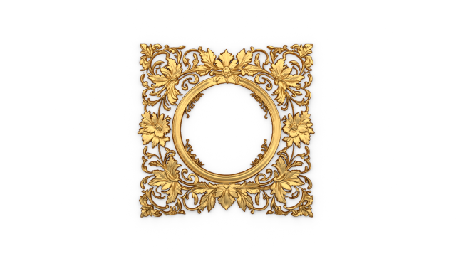 Plaster decorative frame ornament 01 3D-Modell .c4d .max .obj .3ds .fbx .stl .blend 