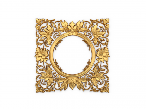 Plaster decorative frame ornament 01 3D 모델