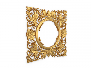 Plaster decorative frame ornament 01 3D-Modell