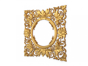 Plaster decorative frame ornament 01 3D-Modell