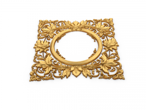 Plaster decorative frame ornament 01 3D-Modell