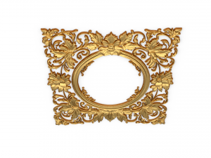 Plaster decorative frame ornament 01 3D-Modell