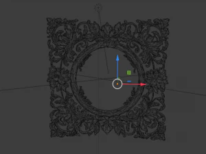 Plaster decorative frame ornament 01 3D Model
