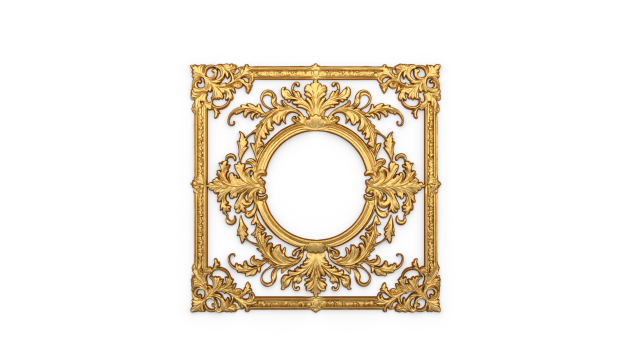 Plaster decorative frame ornament 02 Modèle 3D .c4d .max .obj .3ds .fbx .stl .blend 