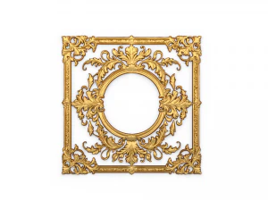 Ornamento cornice decorativa in gesso 02 Modello 3D