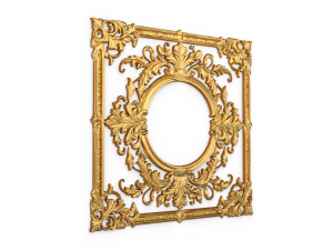 Plaster decorative frame ornament 02 Modèle 3D