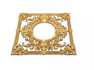 Plaster decorative frame ornament 02 Modèle 3D