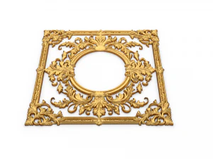 Plaster decorative frame ornament 02 3D Model