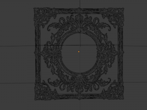 Plaster decorative frame ornament 02 Modèle 3D