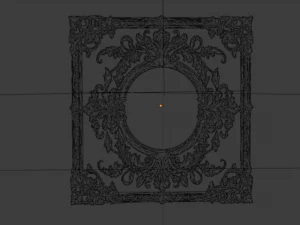 Plaster decorative frame ornament 02 3D Model