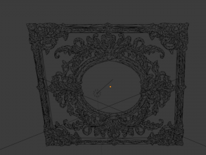 Plaster decorative frame ornament 02 Modèle 3D