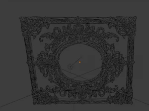 Plaster decorative frame ornament 02 3D Model