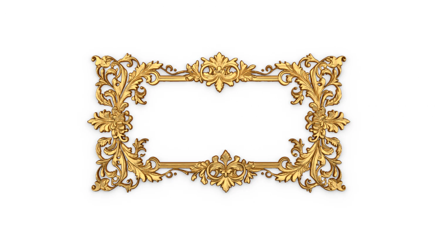 Plaster decorative frame ornament 02 3D Model .c4d .max .obj .3ds .fbx .stl .blend