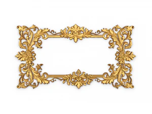 Орнамент декоративной рамки из гипса 02 3D Модель