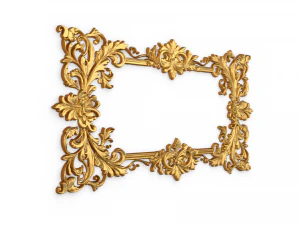 Plaster decorative frame ornament 02 3D Model