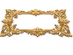Plaster decorative frame ornament 02 3D Model