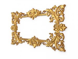 Plaster decorative frame ornament 02 3D Model