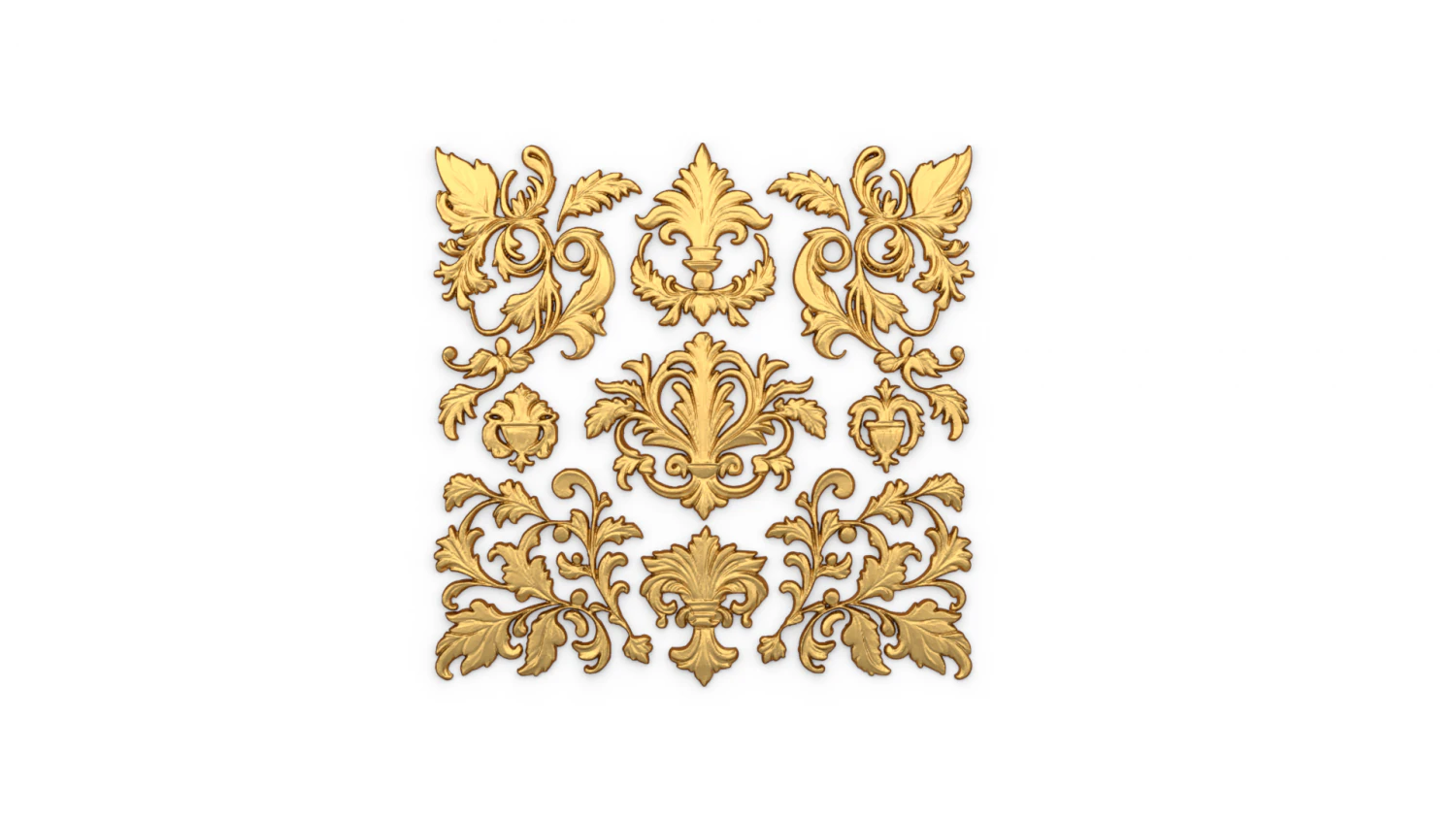 Classic decor ornament 38 3D Model .c4d .max .obj .3ds .fbx .stl .blend 